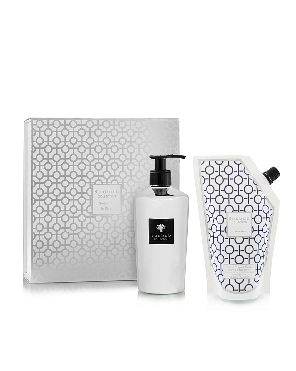 Cosmetics набор моющий гель для рук Gentlemen in silver 350мл и рефилл