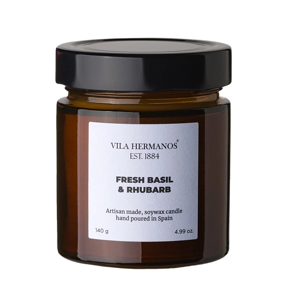Apothecary свеча fresh basil and rhubarb 150г